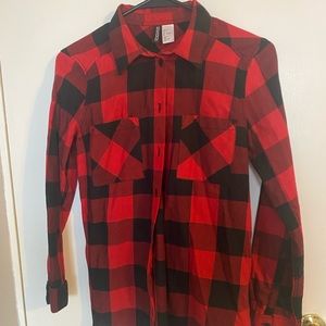 Black and Red Flannel Shirt